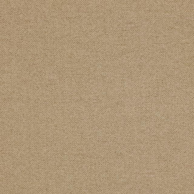 Close-up of a warm sand-beige small check fabric with fine woven texture