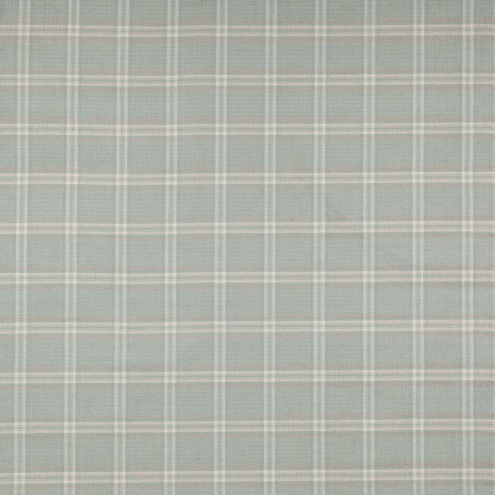 Pale old blue checked fabric with fine cream-white grid lines