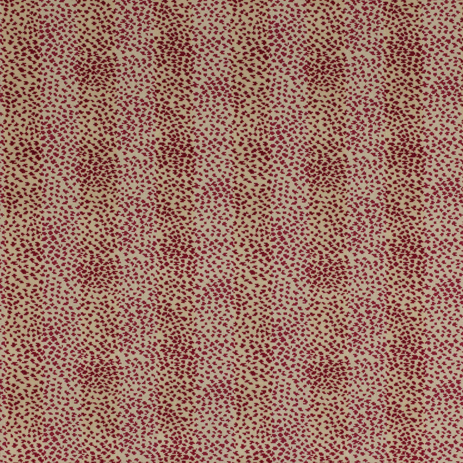 Close-up of Malabar Red fabric with tiny red speckles on a neutral ground