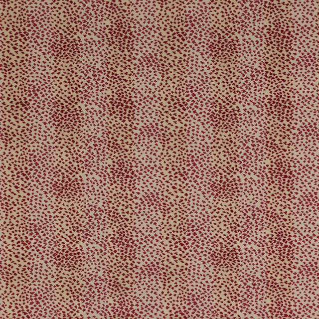 Close-up of Malabar Red fabric with tiny red speckles on a neutral ground