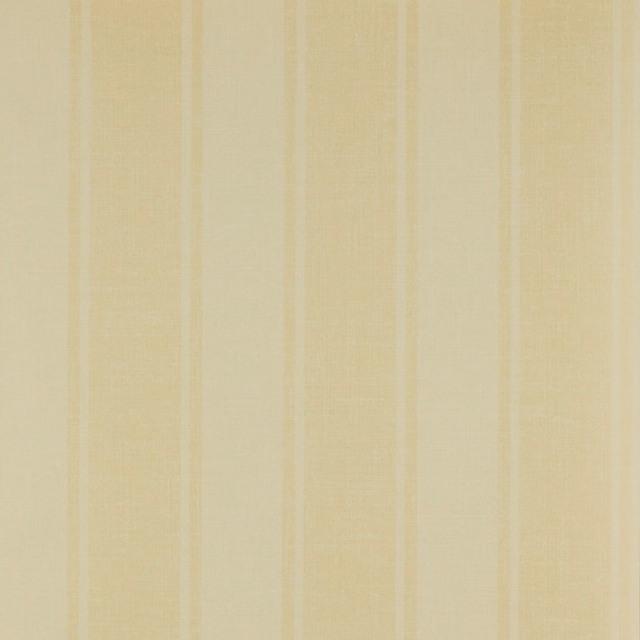 Pale buttery yellow wallpaper with softly shaded vertical stripes and fine paper texture