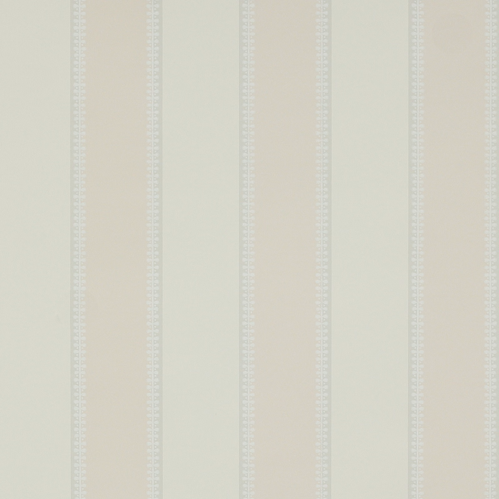 Pale blush-pink wallpaper with fine vertical stripes and tiny repeating motifs
