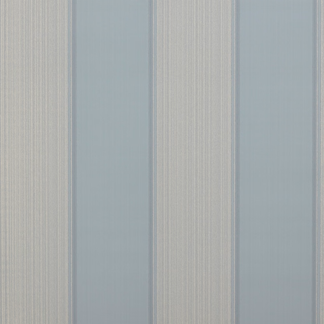 Cool blue-grey wallpaper with alternating vertical stripes and fine grey linear texture