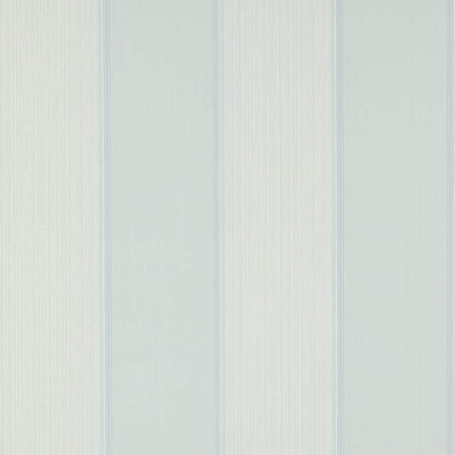 Pale old-blue wallpaper with fine vertical stripes and blue-grey tonal bands