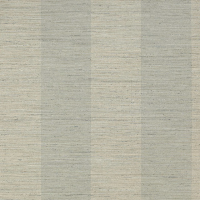 Muted old-blue and sandy vertical stripe wallpaper with fine horizontal striations