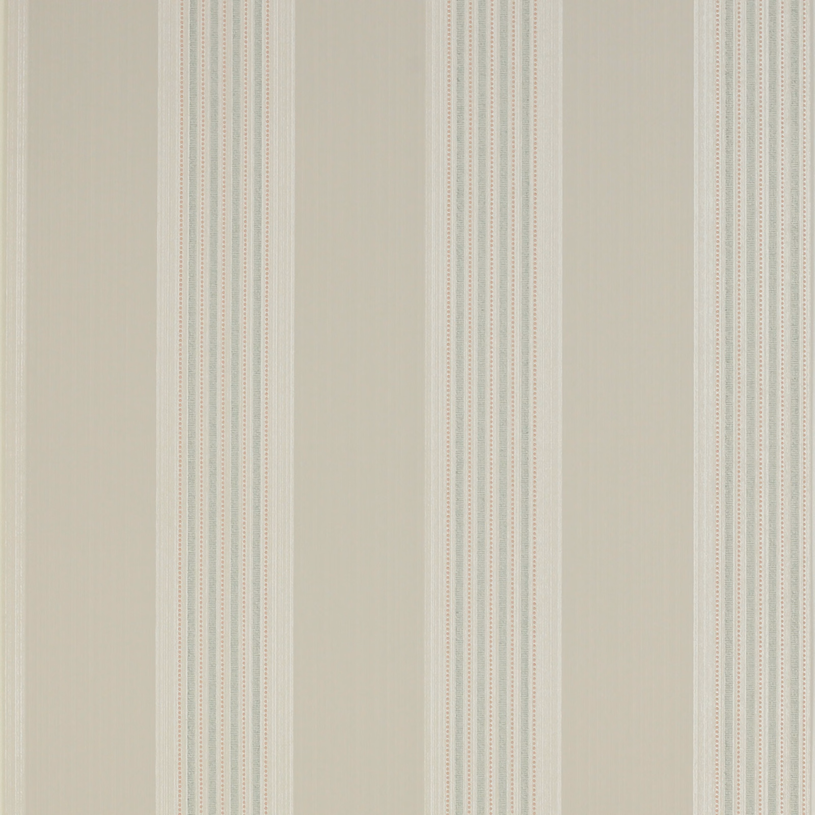 Pale stone wallpaper with narrow aqua vertical stripes and subtle fine-lined texture