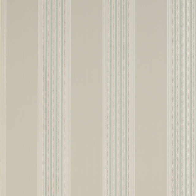 Pale stone wallpaper with narrow aqua vertical stripes and subtle fine-lined texture