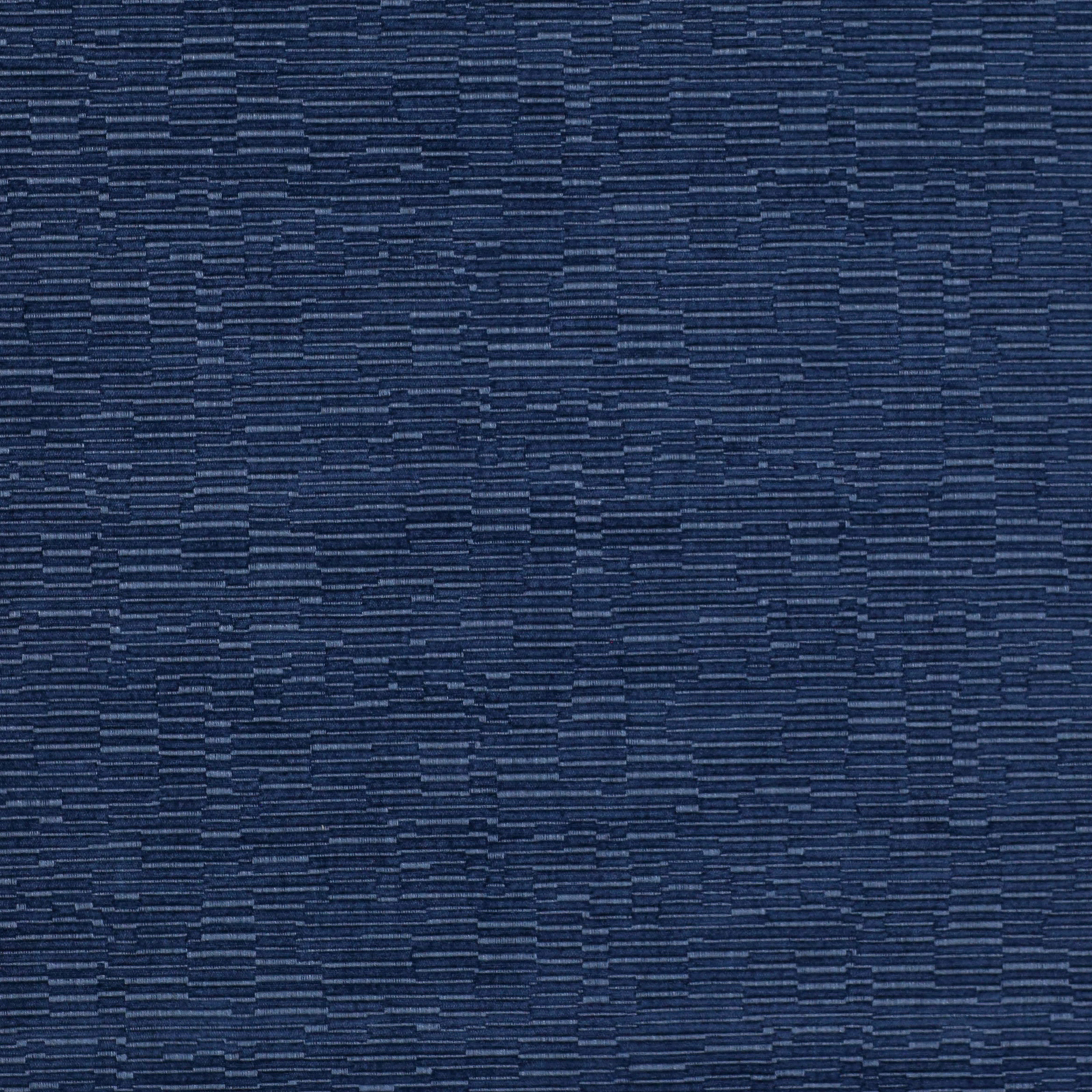 Deep denim blue textured fabric with fine horizontal striations