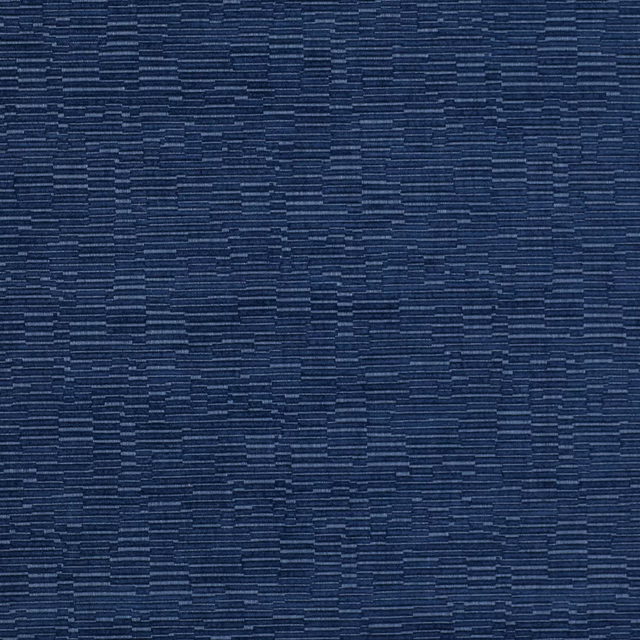 Deep denim blue textured fabric with fine horizontal striations