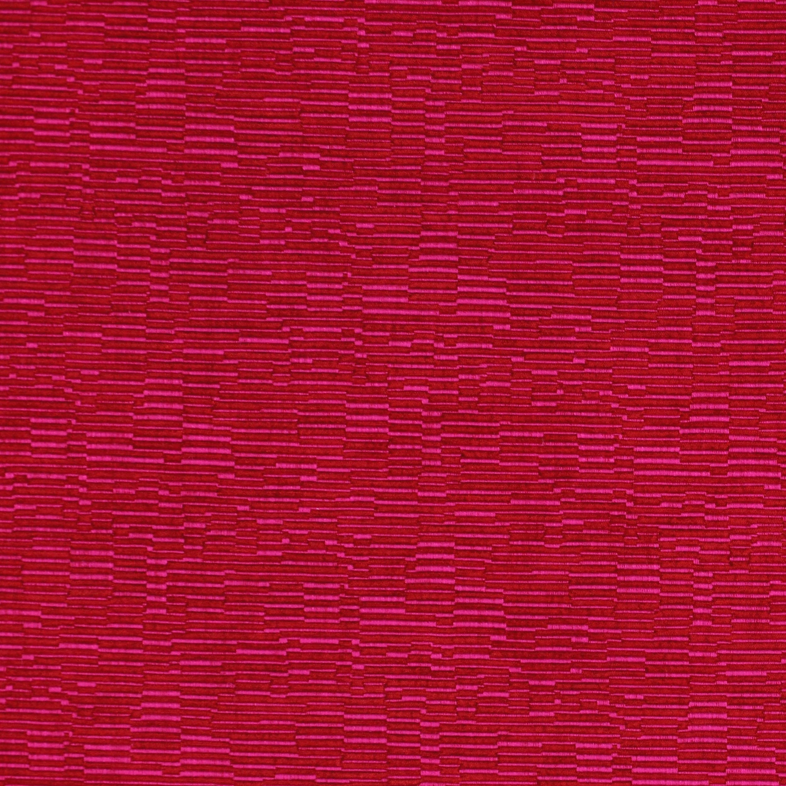 Bright fuchsia woven fabric with fine horizontal striations and subtle texture