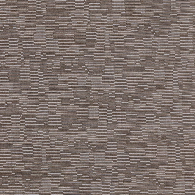 Close-up of taupe woven fabric with fine horizontal stripe texture