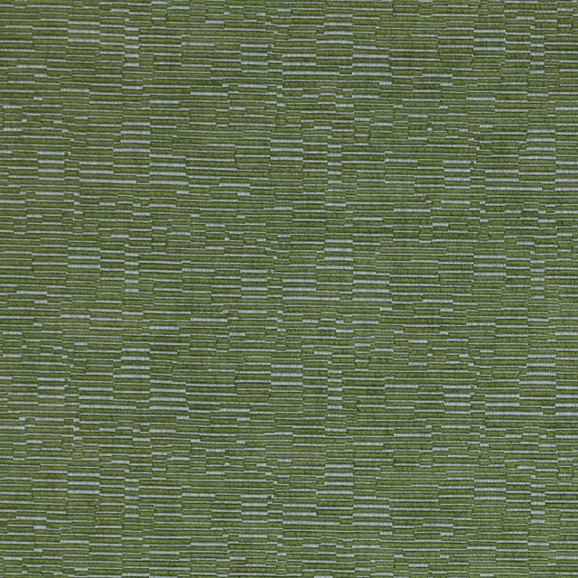 Green textured woven fabric with fine horizontal stripe pattern
