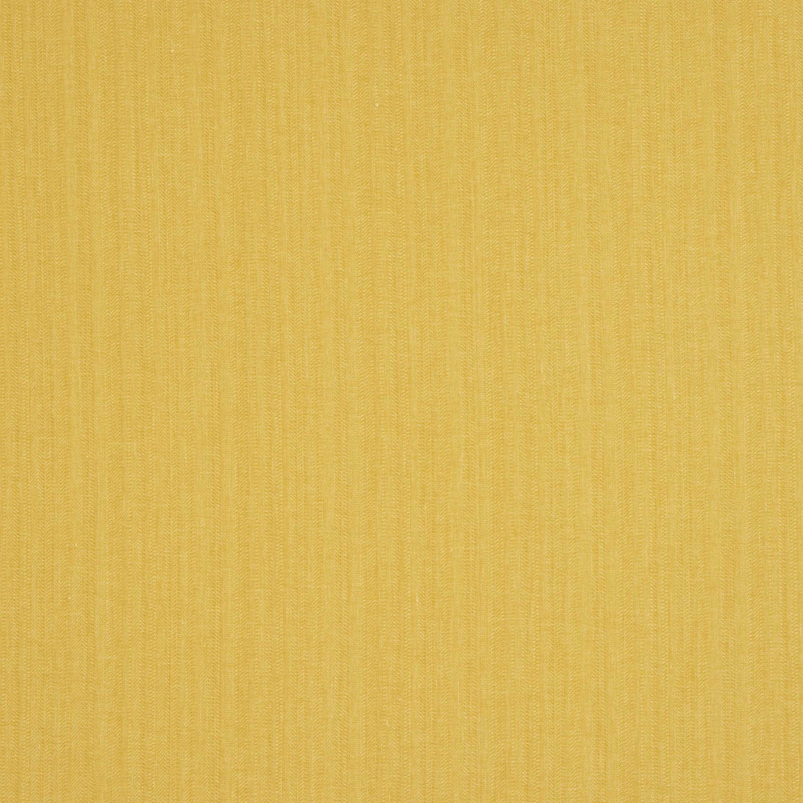 Solid citron yellow linen-cotton fabric with a fine vertical weave texture