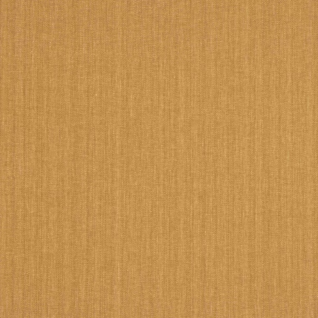 Warm curry-gold plain woven fabric with fine vertical slub texture
