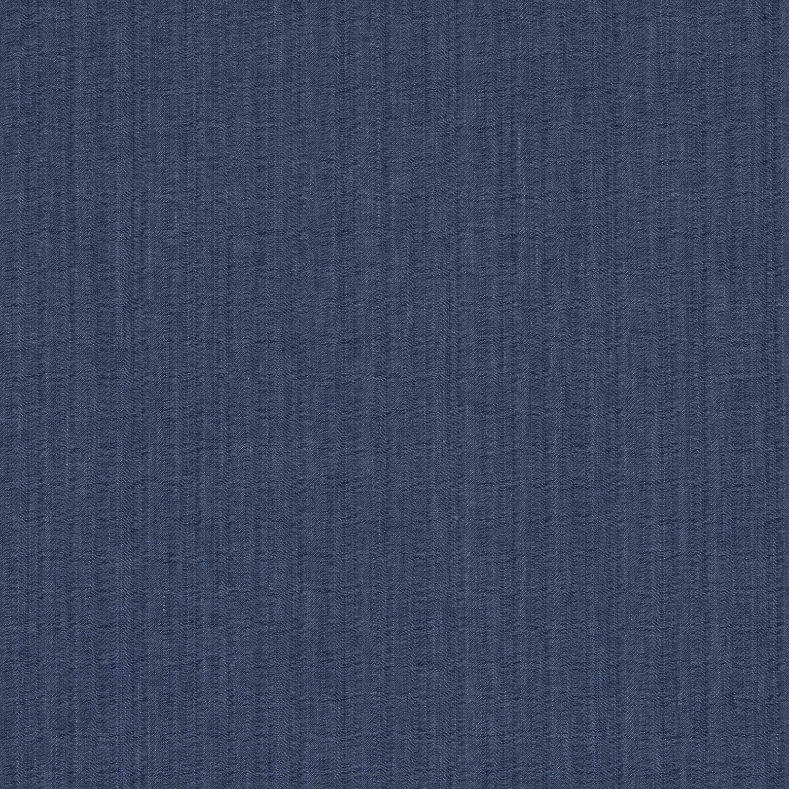 Close-up of a deep indigo woven plain fabric with subtle vertical striations