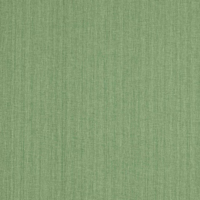 Soft sage green woven fabric with fine vertical striations and dry texture