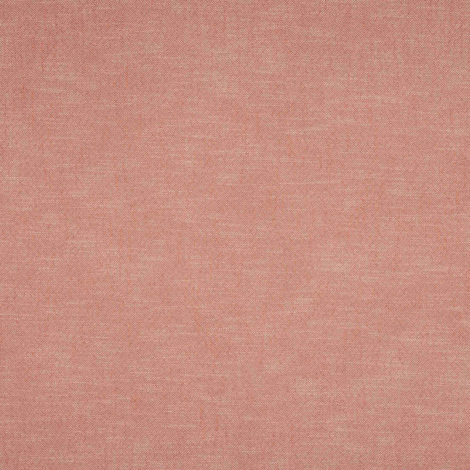 Soft coral pink woven fabric with a fine small-scale check texture