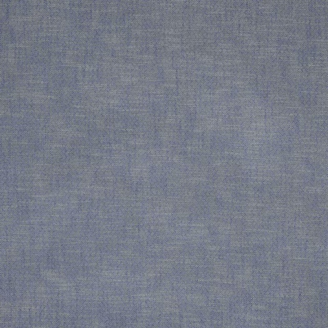 Muted indigo blue woven fabric with fine herringbone texture