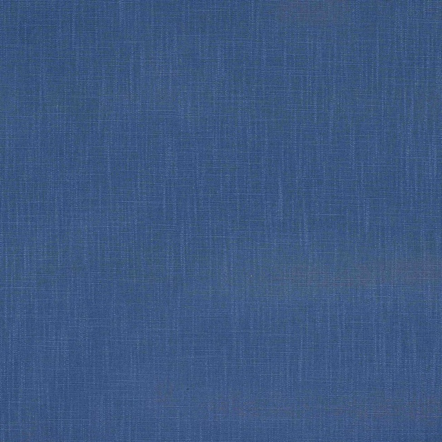 Muted denim-blue woven fabric swatch with fine linen texture