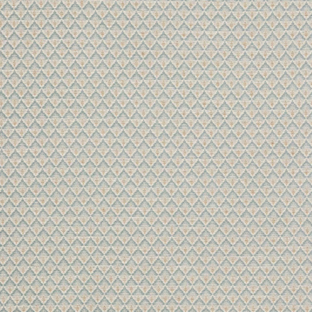 Small geometric diamond pattern in soft old blue, cream and beige
