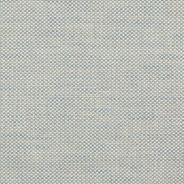 Pale blue and ivory small-scale woven fabric swatch with fine textured pattern