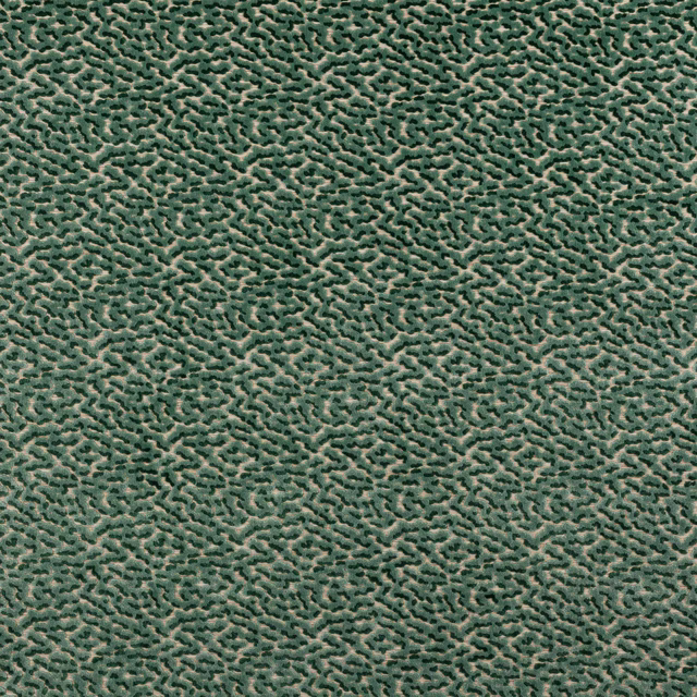 Close-up of mossy green textured fabric with dense abstract small-scale pattern