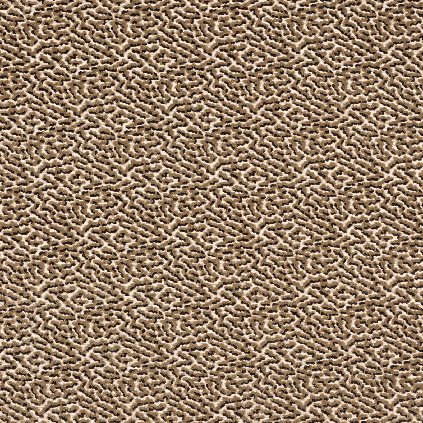 Taupe abstract textured fabric with tiny dark irregular pattern