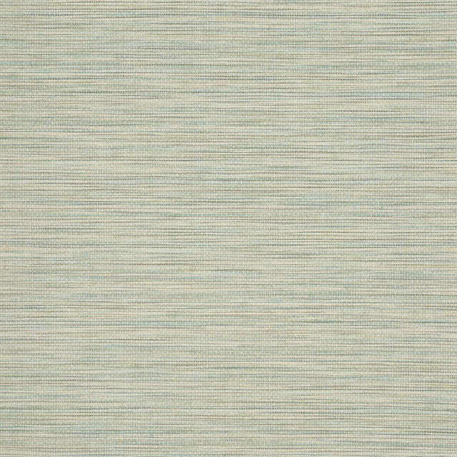 Pale sage green wallpaper with fine horizontal striations and softly varied woven-look texture
