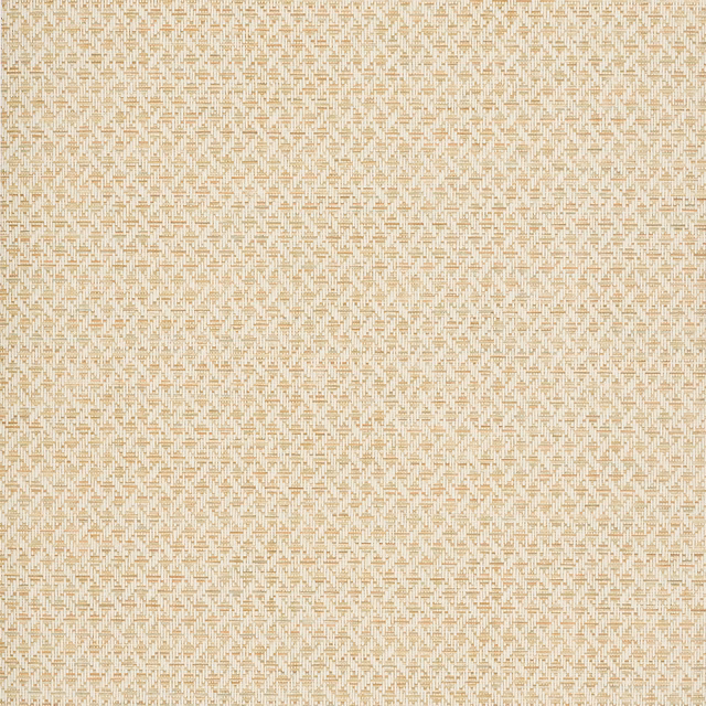 Ivory wallpaper with small interlocking geometric marks in soft antique gold