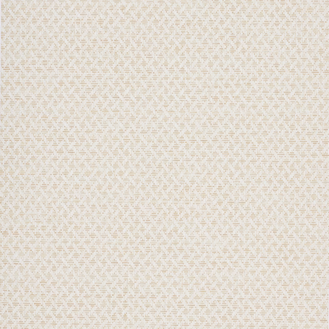 Pale linen-cream wallpaper with tiny taupe geometric marks in a fine repeat