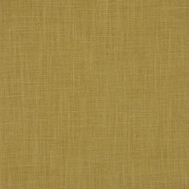Muted mustard-gold linen swatch with a fine plain weave and soft natural texture