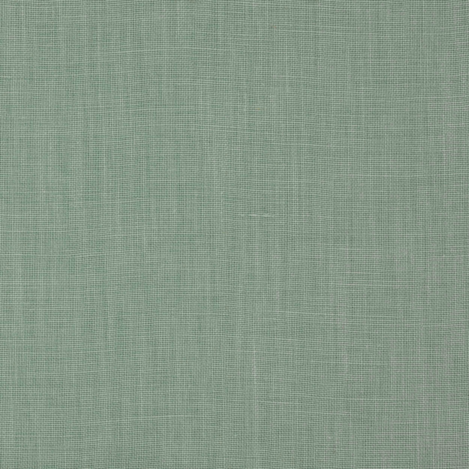 Soft aqua green plain linen swatch with a fine natural weave