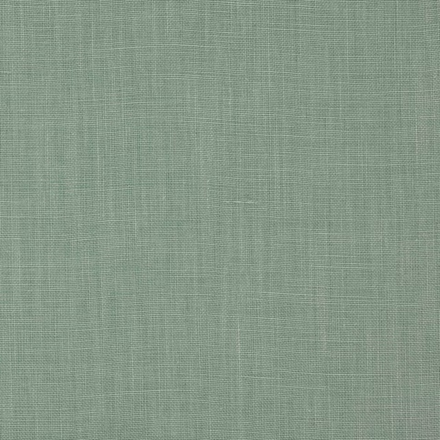 Soft aqua green plain linen swatch with a fine natural weave