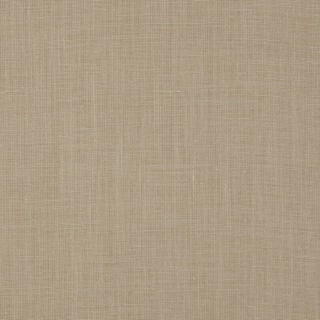 Close-up of a soft warm beige linen weave with fine natural texture