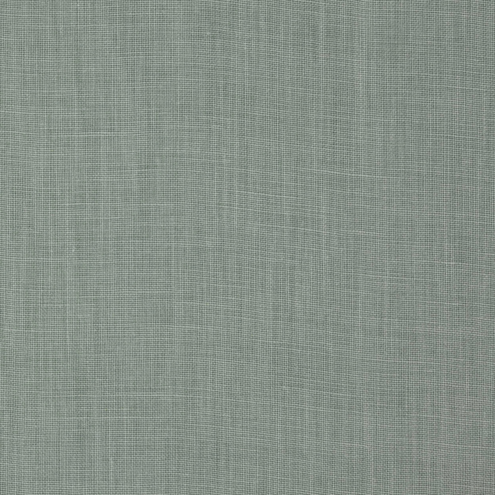 Soft celadon green linen swatch with a fine, dry weave