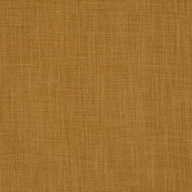 Warm curry-gold plain linen weave with a natural textured finish