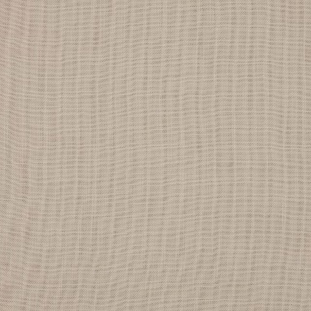Pale ivory linen fabric swatch with fine plain weave and subtle natural texture