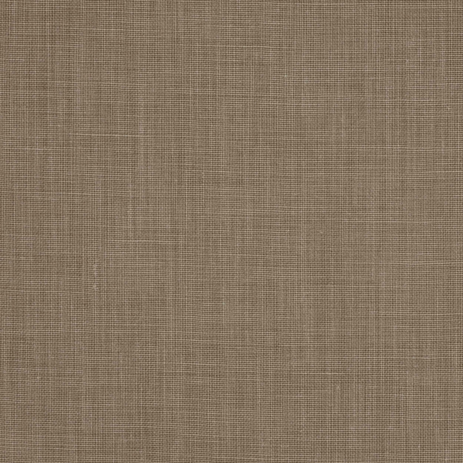 Muted stone taupe linen swatch with a fine plain woven texture