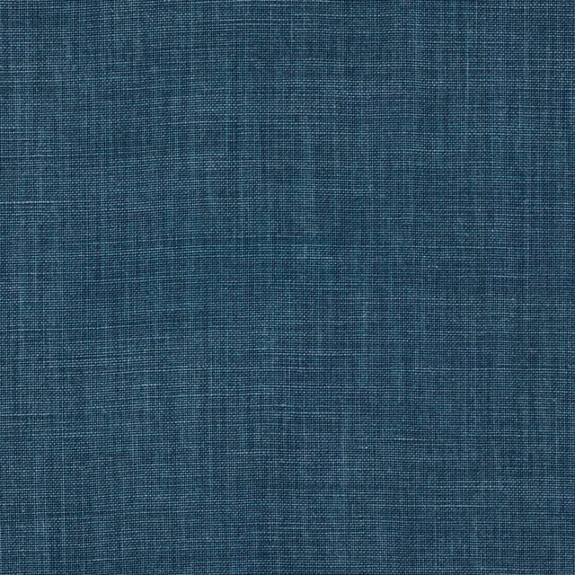 Deep muted teal-blue plain linen swatch with a fine woven texture