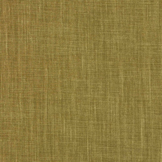 Muted olive linen fabric with a fine plain weave and subtle slub texture