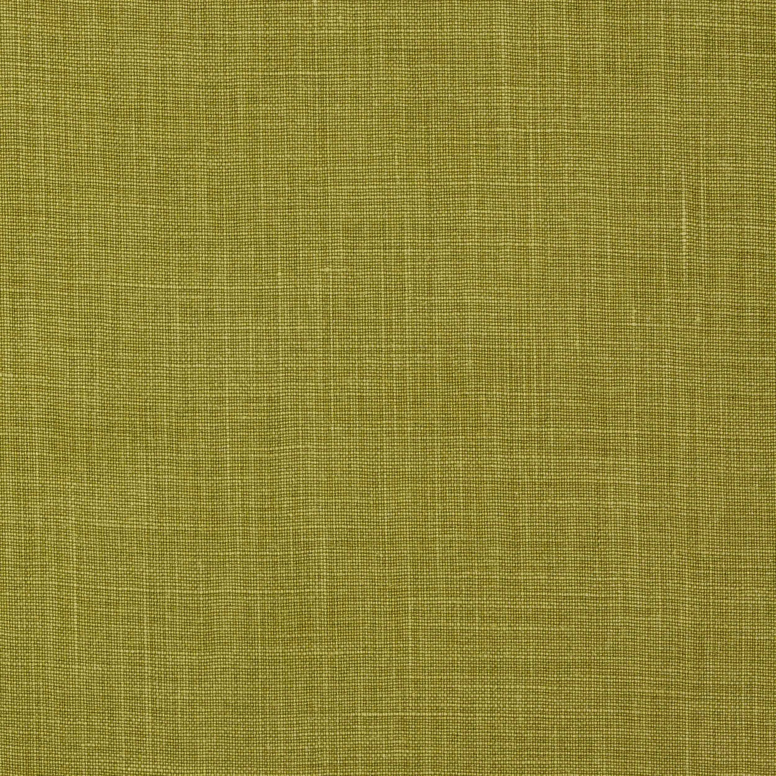 Soft pistachio olive linen swatch with fine visible weave and subtle slubs