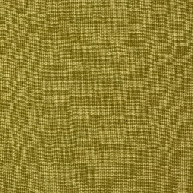 Soft pistachio olive linen swatch with fine visible weave and subtle slubs