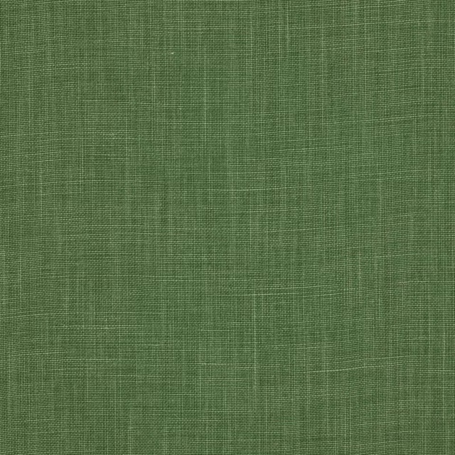 Muted moss-green linen swatch with a fine slubby weave and subtle tonal texture