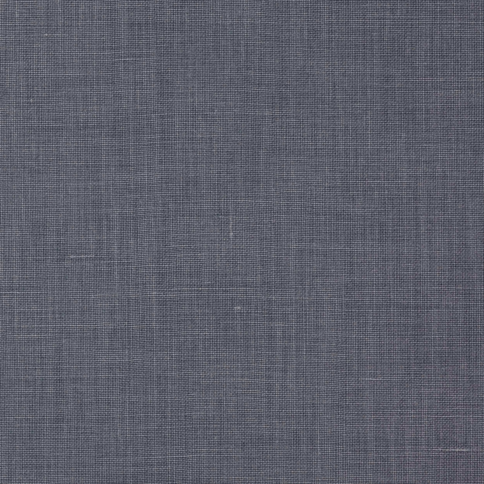 Slate blue-grey plain woven linen fabric with subtle slubs and fine crosshatch texture