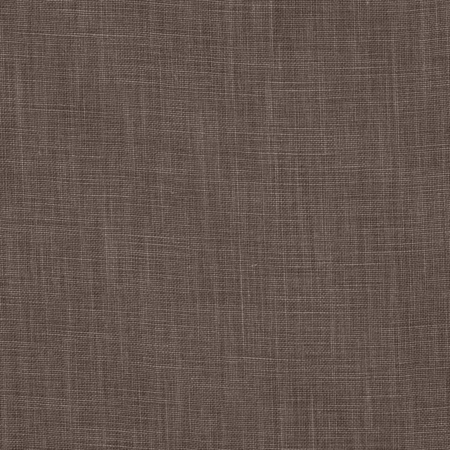 Close-up of warm taupe linen weave with fine natural slubs