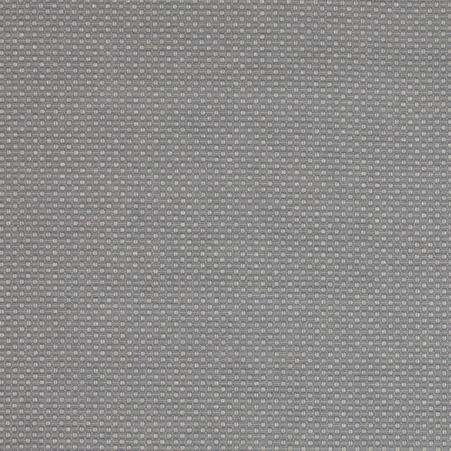 Close-up of a small woven blue-grey micro-check fabric with a subtle textured finish
