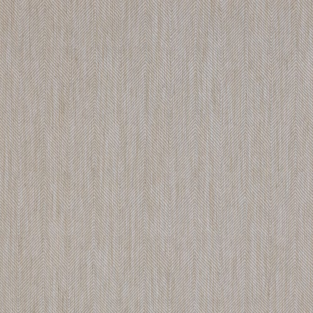 Beige herringbone stripe fabric swatch with subtle woven texture