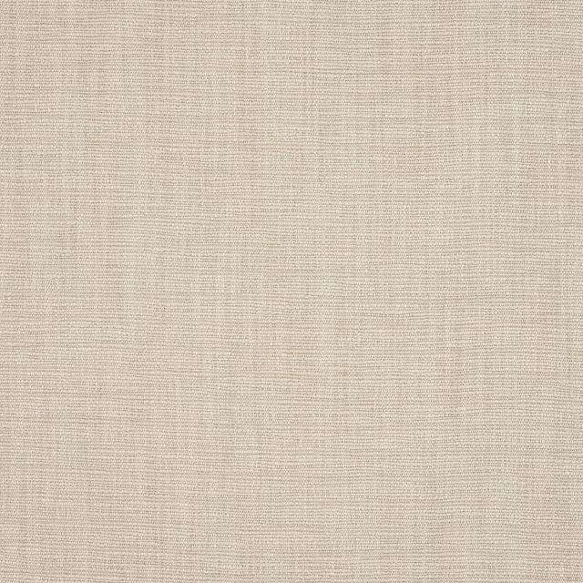 Close-up of soft pearly cream plain weave fabric with fine horizontal texture