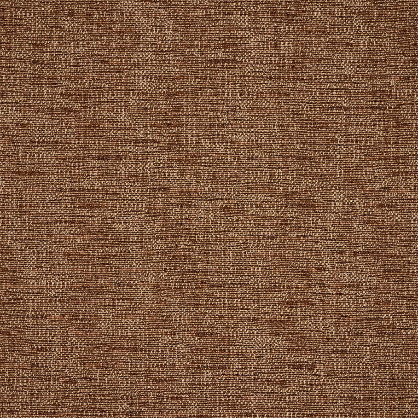 Close-up of warm tobacco brown textured woven fabric with fine horizontal slub