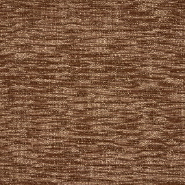 Close-up of warm tobacco brown textured woven fabric with fine horizontal slub